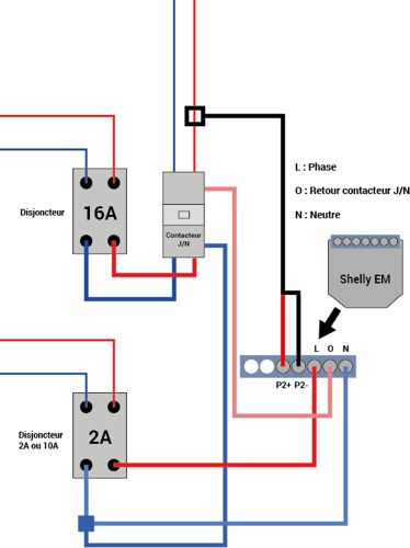 SChéma branchement Shelly EM